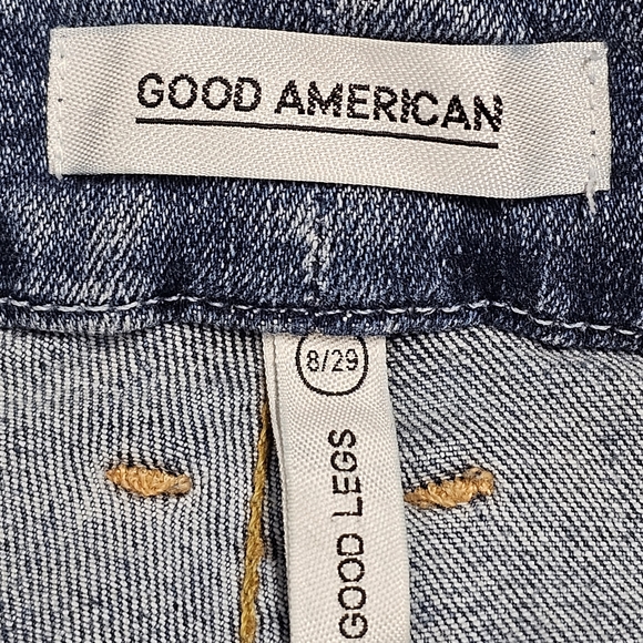 Good American Good Legs Raw Step Hem Skinny Jeans Size 8/29 - Picture 9 of 13